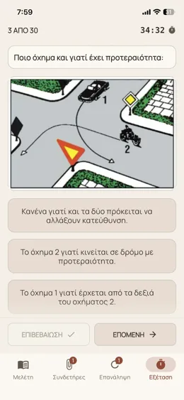Προσομοίωση εξέτασης: ερώτηση προτεραιότητας και σημάτων στο Simata.gr